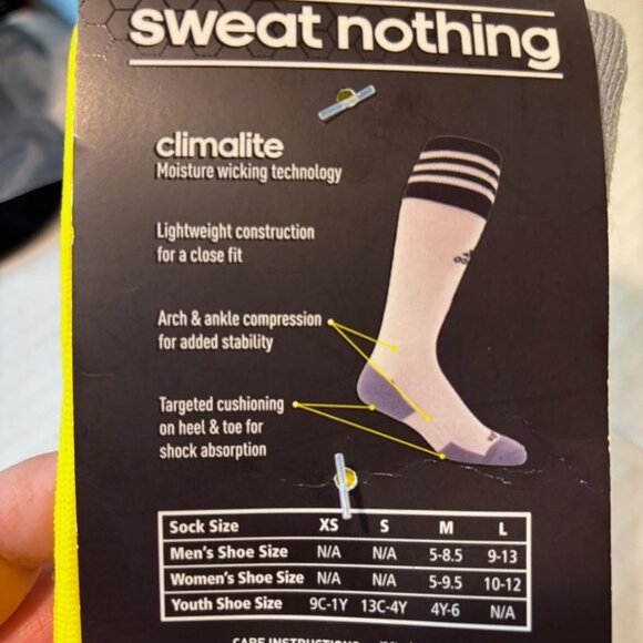 Adidas Soccer Sock Copa Zone Yellow Large Climate NEW - Picture 3 of 3